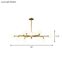 GobekUsa Gold Metal Sputnik Pendant Lighting with White Glass Shades - Modernize Your Living Room with 6/9/12 Heads