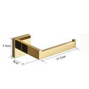 Modern gold square paper holder bathroom wall mount by Decorbites