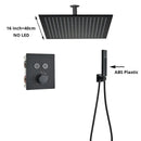 GobekUsa Gold Thermostatic Rainfall Shower Faucet Mixer Set for Bathroom with Ceiling Wall Mount