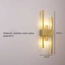 GobekUsa Clear Crystal LED Wall Lamp Stainless Steel Sconces