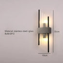 GobekUsa Clear Crystal LED Wall Lamp Stainless Steel Sconces