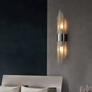 GobekUsa Clear Crystal LED Wall Lamp Stainless Steel Sconces