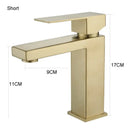 GobekUsa Gold Stainless Steel Basin Faucet Deck Mounted Hot Cold Water Mixer