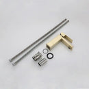 GobekUsa Gold Stainless Steel Basin Faucet Deck Mounted Hot Cold Water Mixer