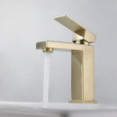 GobekUsa Gold Stainless Steel Basin Faucet Deck Mounted Hot Cold Water Mixer