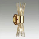 GobekUsa Gold Stainless Steel Glass Sconces for Bedroom, Dining, Aisle Wall Lights