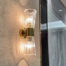 GobekUsa Gold Stainless Steel Glass Sconces for Bedroom, Dining, Aisle Wall Lights