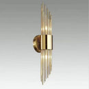 GobekUsa Gold Stainless Steel Glass Sconces for Bedroom, Dining, Aisle Wall Lights