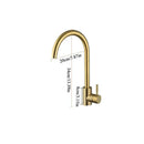 GobekUsa Gold Stainless Steel Kitchen Faucet: Deck Mounted Hot Cold Water Mixer Taps
