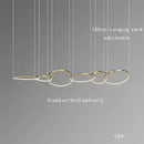 GobekUsa Gold Stainless Steel Silicone Pendant Lamp - Modern Round LED Lustre