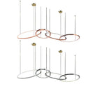 GobekUsa Gold Stainless Steel Silicone Pendant Lamp - Modern Round LED Lustre