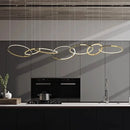 GobekUsa Gold Stainless Steel Silicone Pendant Lamp - Modern Round LED Lustre