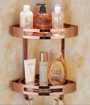 GobekUsa Gold Stainless Steel Bathroom Corner Shelf - Shower, Shampoo Holder Basket