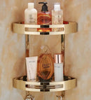GobekUsa Gold Stainless Steel Bathroom Corner Shelf - Shower, Shampoo Holder Basket