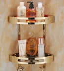 GobekUsa Gold Stainless Steel Bathroom Corner Shelf - Shower, Shampoo Holder Basket