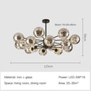 GobekUsa Gold Star Glass Ball Pendant Light: Modern Nordic LED Chandelier for Home Décor