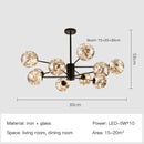 GobekUsa Gold Star Glass Ball Pendant Light: Modern Nordic LED Chandelier for Home Décor