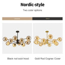 GobekUsa Gold Star Glass Ball Pendant Light: Modern Nordic LED Chandelier for Home Décor