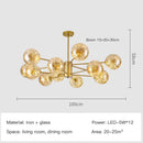 GobekUsa Gold Star Glass Ball Pendant Light: Modern Nordic LED Chandelier for Home Décor