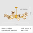 GobekUsa Gold Star Glass Ball Pendant Light: Modern Nordic LED Chandelier for Home Décor
