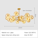 GobekUsa Gold Star Glass Ball Pendant Light: Modern Nordic LED Chandelier for Home Décor