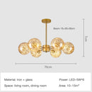 GobekUsa Gold Star Glass Ball Pendant Light: Modern Nordic LED Chandelier for Home Décor