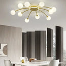 GobekUsa Ball Glass Ceiling Light in Gold for Living Room, Dining, Bedroom by GobekUsa