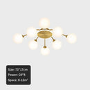 GobekUsa Ball Glass Ceiling Light in Gold for Living Room, Dining, Bedroom by GobekUsa