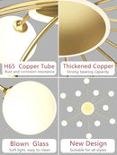 GobekUsa Ball Glass Ceiling Light in Gold for Living Room, Dining, Bedroom by GobekUsa
