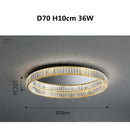 GobekUsa Gold Steel LED Dimmable Ceiling Lights Luxury Crystal Fixture