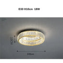 GobekUsa Gold Steel LED Dimmable Ceiling Lights Luxury Crystal Fixture