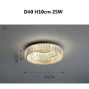 GobekUsa Gold Steel LED Dimmable Ceiling Lights Luxury Crystal Fixture
