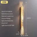 GobekUsa Gold Steel Rings Crystal Pendant Light
