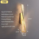 GobekUsa Gold Steel Rings Crystal Pendant Light