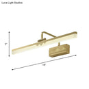 GobekUsa LED Brass Swing Arm Wall Sconce - Modern Metal Tube Vanity Light Fixture
