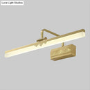GobekUsa LED Brass Swing Arm Wall Sconce - Modern Metal Tube Vanity Light Fixture