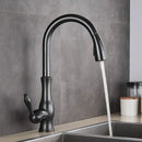GobekUsa Gold Swivel Spout Kitchen Faucet with Pull Down Sprayer