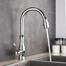 GobekUsa Gold Swivel Spout Kitchen Faucet with Pull Down Sprayer
