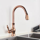 GobekUsa Gold Swivel Spout Kitchen Faucet with Pull Down Sprayer