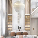 GobekUsa Gold Tassel LED Chandelier for High Ceilings - Elegant Home Decor Lighting