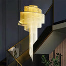 GobekUsa Gold Tassel LED Chandelier for High Ceilings - Elegant Home Decor Lighting