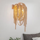 GobekUsa Modernist Gold Finish Tassels Wall Sconce - Aluminum LED Wall Mount Lamp
