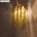 GobekUsa Modernist Gold Finish Tassels Wall Sconce - Aluminum LED Wall Mount Lamp
