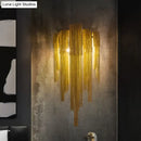 GobekUsa Modernist Gold Finish Tassels Wall Sconce - Aluminum LED Wall Mount Lamp