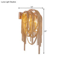 GobekUsa Modernist Gold Finish Tassels Wall Sconce - Aluminum LED Wall Mount Lamp