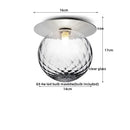 GobekUsa Iron Glass LED Ceiling Lamp Ball Shape Modern Living Room Light Fixtures