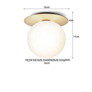 GobekUsa Iron Glass LED Ceiling Lamp Ball Shape Modern Living Room Light Fixtures