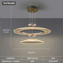 GobekUsa Double Pendant Chandeliers LED Hanging Ceiling Lamp for Living Room Kitchen Island
