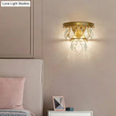 GobekUsa Modern Tiered Sconce Light with Cut-Crystal Accents - Sleek Bedside Wall Mount Fixture (2 Bulbs)
