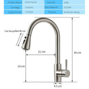 GobekUsa Gold Sensor Kitchen Faucet Stainless Steel Smart Touch Control Sink Tap
